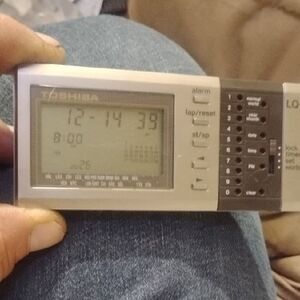 Toshiba Silver and Black Digital Timer with World Clock